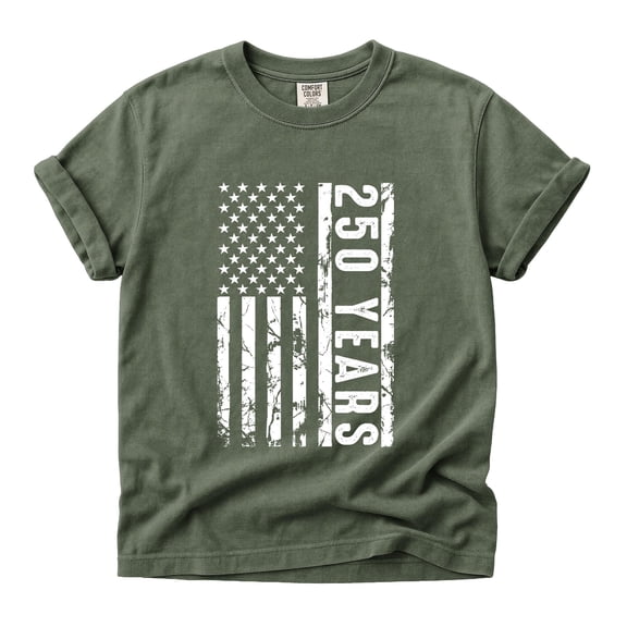 Comfort Colors 250th Anniversary USA Shirt Patriotic American Flag Tee