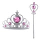 thumbnail image 1 of Juego de corona y varita de princesa, accesorios de princesa con purpurina para niñas pequeñas, 1 of 8