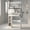 White, variant on Resenkos Over The Toilet Storage Cabinet with Sliding Barn Door and Adjustable Shelves-Gray, Bathroom Cabinet Organizer