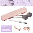 thumbnail image 3 of ETAOLINE Travel Makeup Brush Holder Silicon Portable Cosmetic Face Brushes Holder Soft and Sleek Makeup Tools Organizer (Pink), 3 of 5