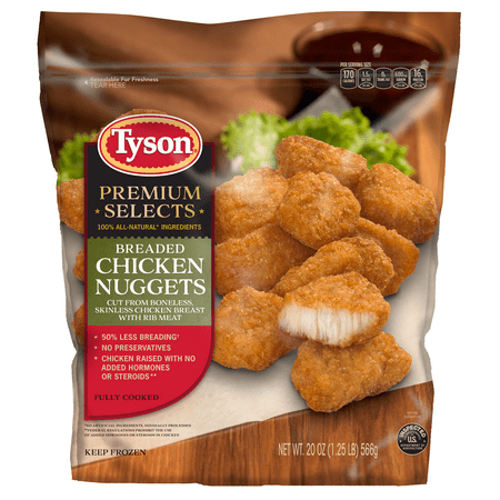 Tyson Premium Selects Breaded Chicken Nuggets, 20oz ...