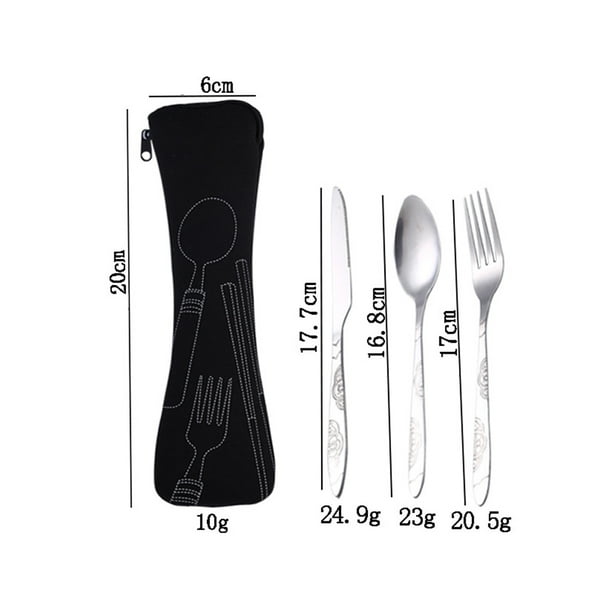 Alongen Flatware Sets Stainless Steel Knife Fork Spoon Chopsticks Set