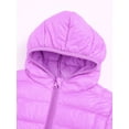 thumbnail image 6 of RUNQHUI Kids Boys Girls Winter Packable Down Puffer Jacket Coat Water Resistant Bubble Puffer Purple 120, 6 of 7