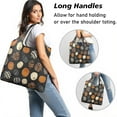 thumbnail image 2 of 5 Pack Foldable Shopping Bag,Halloween Patterned Pumpkins Reusable Grocery Bags with Pockets,Large Reusable Tote Bags with Handles Waterproof & Lightweight, 2 of 6