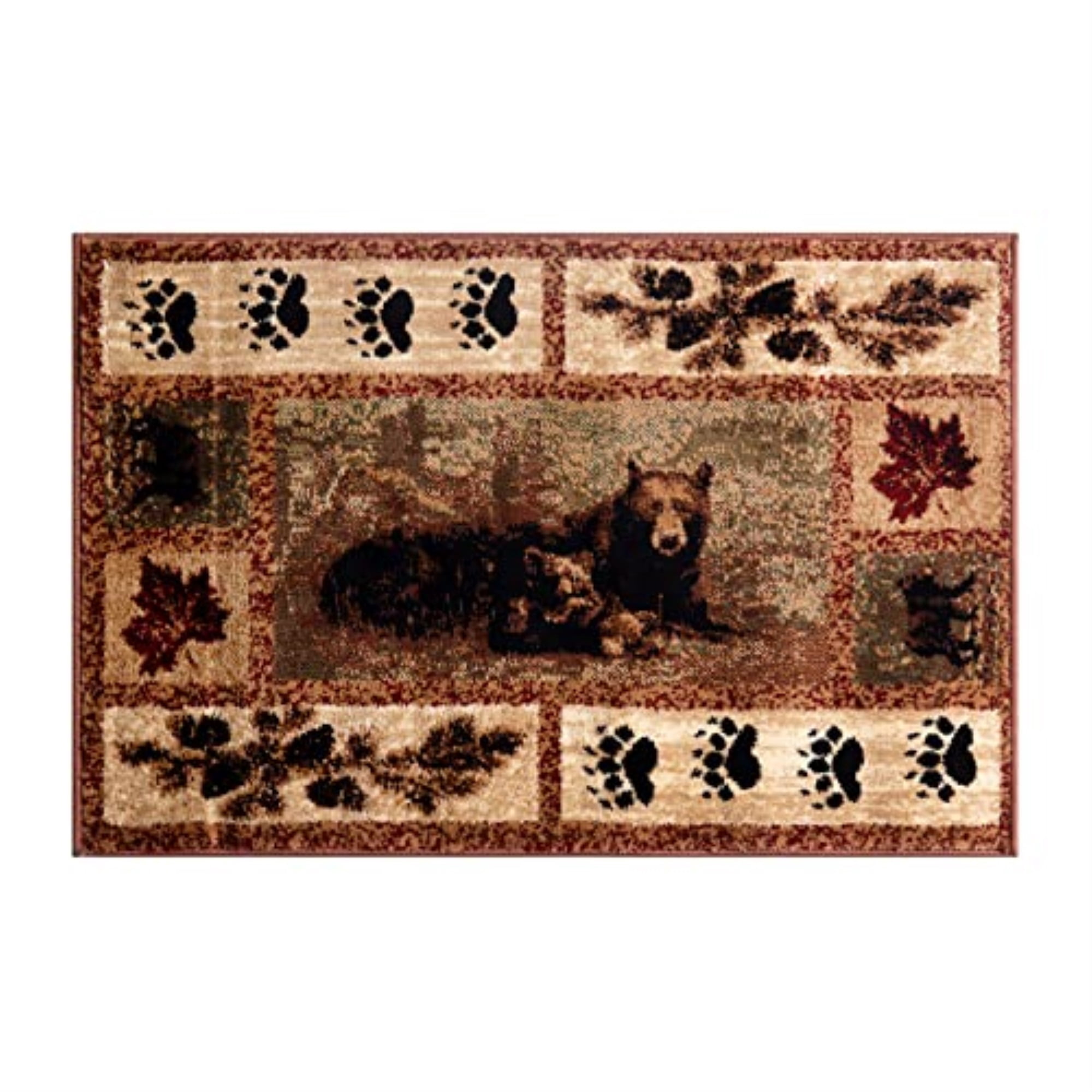 Flash Furniture Vassa Rectangular Rustic Brown Area Rug, 8' x 10'