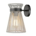 thumbnail image 4 of Golden Lighting Avon Matte Black 1 Light Incandescent Wall Sconce Damp Rated, 4 of 5
