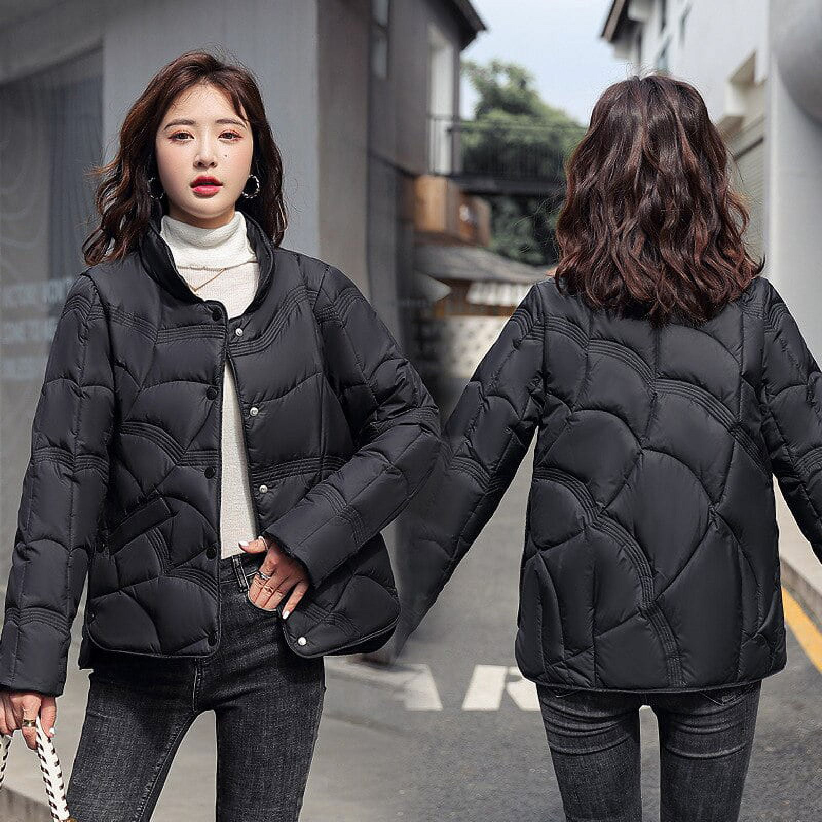 DanceeMangoo Winter Coat Women Korean Style Thin Short Coat
