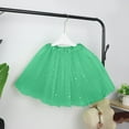 thumbnail image 2 of MIXUE Skirts For Women Summer Sequins Solid Color Mesh Elastic Waist Princess Fashion Tutu Mini Skirt Activewear,Green,One Size, 2 of 7