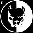 thumbnail image 3 of NIBOLOG Cool Reflective Pitbull Dog - Car Sticker Auto Truck Door Window Warning, 3 of 3