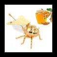 thumbnail image 3 of Lujoso Metal Honey Containers With Dipper Honey Storage Jar Adorno para Almacenamiento Gold, 3 of 10