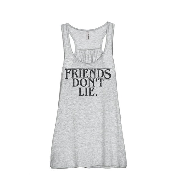 Thread Tank Friends Don't Lie Women's Sleeveless Flowy Racerback Tank Top Sport Grey X-Large