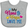 thumbnail image 3 of Inktastic My Nana and Papa Love Me with Hearts Boys or Girls Baby Bib, 3 of 4