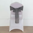 thumbnail image 2 of BalsaCircle 5 Charcoal Grey Chair Sashes Premium Polyester Faux Burlap Wedding, 2 of 8