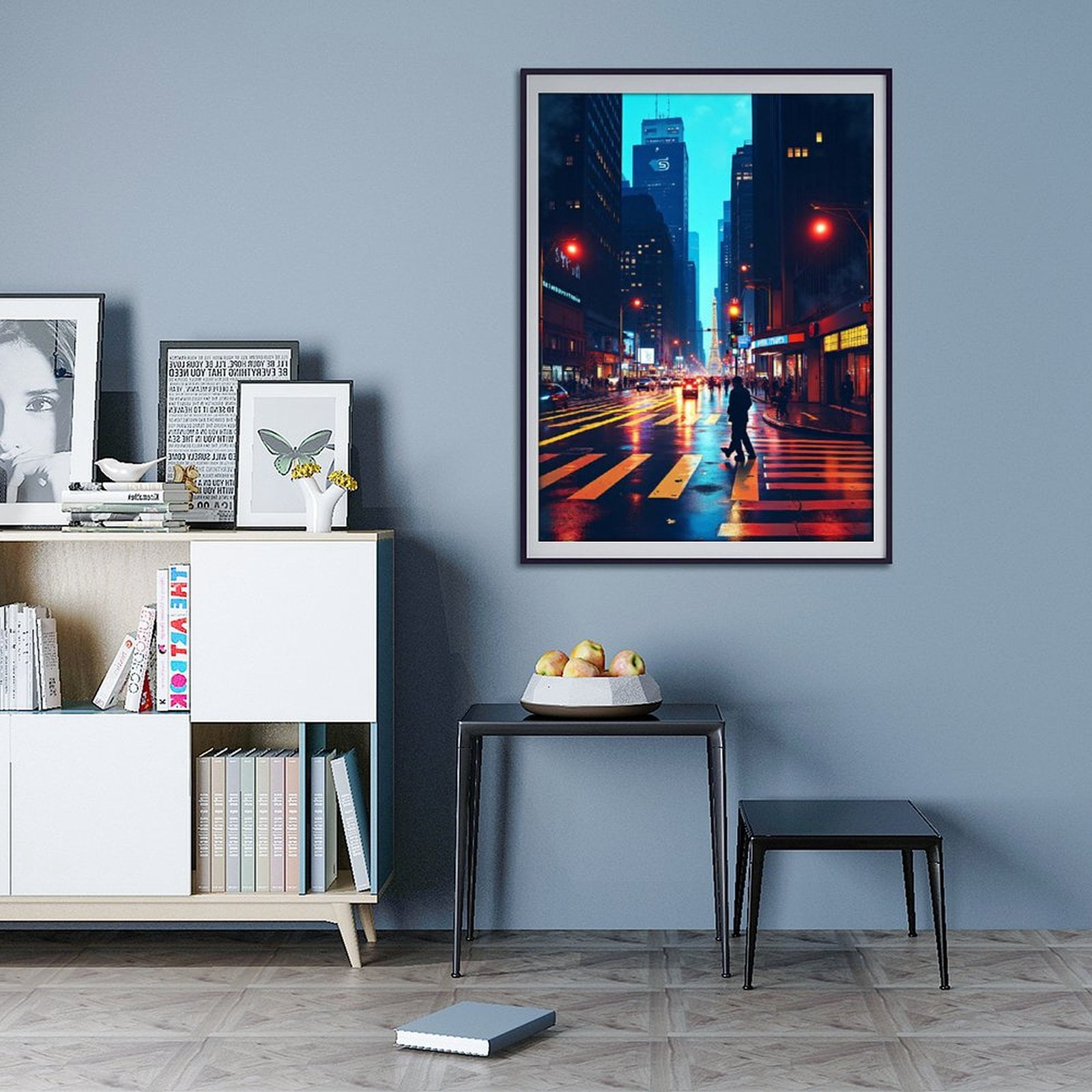 Diamond Art Kits for Adults - Cool Cyberpunk Cityscape Print No.76 5D Frameless Dimond Painting Kit for Adults Beginner, Round Diamond Kits for Home Wall Decor, Gift for Women