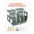 thumbnail image 4 of Cat Litter Box Enclosure for Multi Cats, 47.2” Hidden Cabinet with Doors, Indoor Cat Washroom Furniture, Wooden Kitty House, Fit Most Litterboxes, Green, 4 of 9