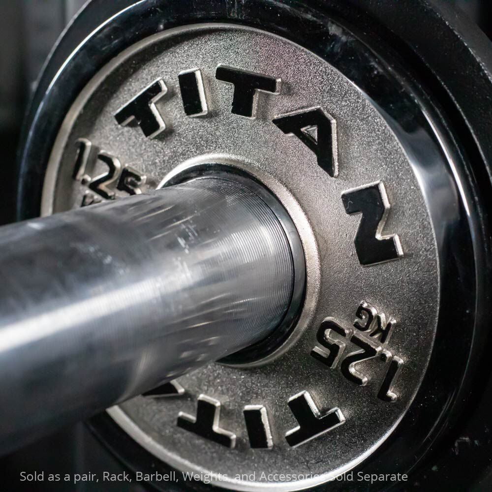 Titan Fitness 1.25 KG Olympic Calibrated Steel Powerlifting Plates, Machine Precision Steel Discs, Sold in Pair