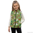 thumbnail image 3 of CHAQLIN Polyester Lightweight Sleeveless Fleece Jacket for Daily Life Casual, Warm Kid Outerwear Vest, Christmas Bulldog Print, 3 of 6
