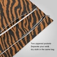 thumbnail image 3 of 2 Pack Wet Dry Bags,Rich Brown Tiger Stripes Waterproof Reusable Dual Zipper Bags for Swimwear, Gym Clothes, Toiletries, Baby Diapers, 3 of 8