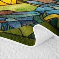 thumbnail image 5 of Catabedysis Stained Glass Camping Twin Quilt Set,Rustic Bohemian Style Twin Coverlet Set For Boys,Multicolor,2 Pieces, 5 of 7