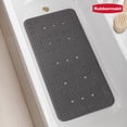 thumbnail image 3 of Rubbermaid Soft Foam Tub Mat, Non-Slip Bath Mat with Quick-Drain Holes, BPA-Free TPE, 35.88" x 17", Grey, 3 of 11