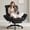 Black, variant on Ultifit Big and Tall Office Chair with Swivel Armrests,Leather Criss Cross Chair with Headrest & Footrest,Desk Chair with Spring Padt,Beige