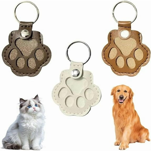 3 Pcs Pet Hair Leather Storage Keychain, Pet Hair Keychain, Pet Memorial Gift Keyring, Handmade Key Holder For Collecting Cat And Dog Hair