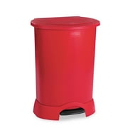 Rubbermaid Commercial Step-On Container, Oval, Polyethylene, 30gal, Red by RUBBERMAID COMMERCIAL PROD.