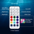 thumbnail image 4 of Luz LED sumergible, 16 luces subacuáticas multicolores, 13 cuentas LED con control remoto RF, luces de baño impermeables para jardín, piscina, florero, acuario, decoración (1 unidad), 4 of 5