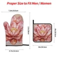 thumbnail image 2 of Fotbe Pink Lotus for 4Pcs Oven Mitts and Pot Holders, 500℉ Heat Resistant Oven Mitts , Non-Slip Silicone Surface Safe for Baking, Cooking, BBQ, 2 of 6