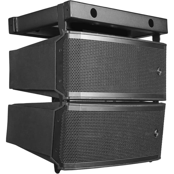 Sound Town CARPO Series Line Array Speaker System with One Dual 6.5 inch Powered Line Speaker, One Dual 6.5-inch Passive Line Array Speaker, One Flying Frame, Black (CARPO-LA62F)