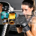 thumbnail image 1 of Guantes De Boxeo Guantes de boxeo de PU transpirables, guantes de combate de entrenamiento, duraderos para suministros deportivos Likrtyny  Para Estrenar, 1 of 4
