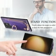 thumbnail image 5 of ELEHOLD for Samsung Galaxy S24 Ultra Zipper Wallet Case, Galaxy S24 Ultra with Back Card Holders Metal Ring Holder Kickstand Function Leather Shockproof Card Wallet Case for Business Women Men,Purple, 5 of 10