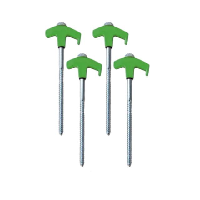 Hearth & Gear 4 Pcs Piquets de Tente 8 Pouces à Vis, Piquets de Sol à Vis, Piquets de Tente Percables, Piquet Métallique Robuste, Chevilles de Sol Filetées, Tente de Randonnée, Indispensables pour 2 Personnes, Ensemble de Randonnée pour Hommes, Équipement de Plein Air pour Hommes