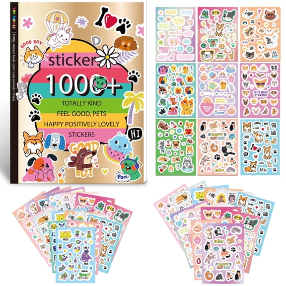 Toymingle Fashion Designer Sticker Set - 1000  Cute Animal & Accessory Decals, Ages 6 
