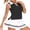 Black, variant on Women's Sleeveless Golf Shirts Summer Zip Up V Neck Polo Collared Tops Lightweight Casual Tennis Shirts for Daily Outdoor Sports