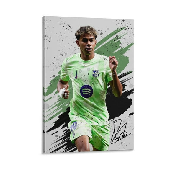 Lamine Yamal Soccer Poster Football Player Canvas Wall Art (1) Poster For Bedroom Kitchen Bathroom Living Room Office Decor