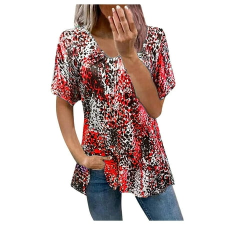 Chemise Imprimée Rayée Carreaux Chemisier D'été Femme En Coton - Manches Courtes, Col En V, Coupe Ample - EFFAN Chemisier Imprimé Polyester Léger Chemise Imprimée Rayée Carreaux Chemisier D'été Femme En Coton - Manches Courtes, Col En V, Coupe Ample - EFFAN Chemisier Imprimé Polyester Léger