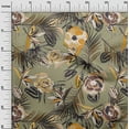thumbnail image 3 of oneOone Cotton Cambric Dusty Green Fabric Florals Fabric For Sewing Printed Craft Fabric By The Yard 56 Inch Wide, 3 of 6