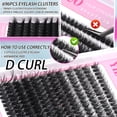 thumbnail image 4 of Kit de pestañas YIDUO D Curl Fluffy Volume, visón sintético, 4 of 9