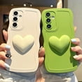 thumbnail image 2 of Compatible with Samsung Galaxy A34 5G Cute 3D Love Heart Phone Case,Solid Color Curly Wave Frame A34 5G Case Women Soft Shockproof Bumper Cover (Black, Samsung Galaxy A34), 2 of 12