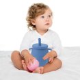 thumbnail image 6 of Silicone Training Cup, 230ml Sippy Cup Toddler Cup with Straw and Double Handle Unbreakable Spill Proof Trainer Cup for Toddler Infant[Dark Blue], 6 of 9