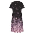 thumbnail image 4 of Gaecuw Womens Maxi Dress V Neck Short Sleeve Calf Length Plus Size Dresses Swing Beach Dresses Trendy Dresses Going Out Dresses Casual Summer Dresses Floral Day Dresses Pockets Vacation Dresses, 4 of 6