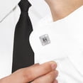 thumbnail image 4 of Everly Unisex Created Sapphire Sterling Silver Cufflink, 4 of 6