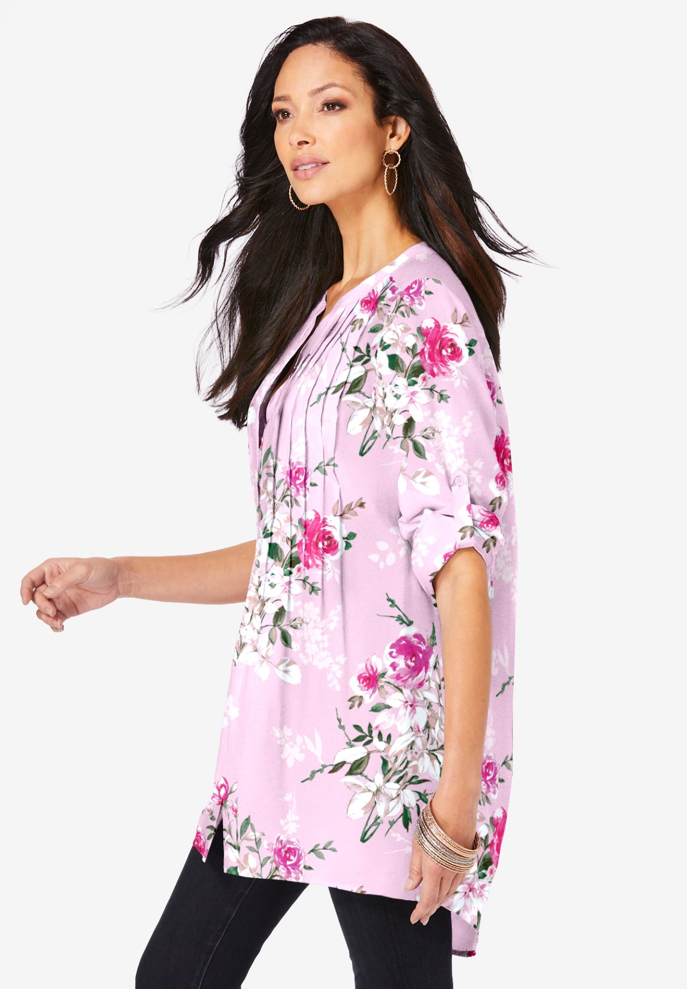 english floral big shirt