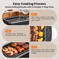 thumbnail image 6 of Smokeless Indoor Grill,1500W Electric BBQ Grill with Smoke Extractor and Tempered Glass Lid,Removable Grill and Nonstick Grill Plates with Drip Tray,Temperature Control,Dishwasher Safe - Black, 6 of 8