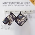 thumbnail image 4 of Yayeee Oven Mitts and Pot Holder Set of 2 Heat Resistant Kitchen Gloves Baking Hot Pad, Beige Astronaut, 4 of 5