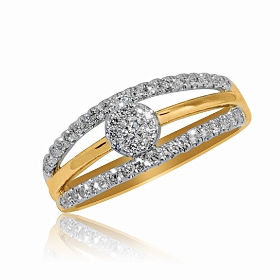 10K Yellow Gold Bridal Wedding Ring Set 0.4cttw Diamonds 8mm Wide Split Shoulder(I/j Color 0.4cttw)