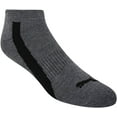 thumbnail image 3 of PUMA Mens 6-Pack Low Cut Socks Grey/Black, 3 of 5