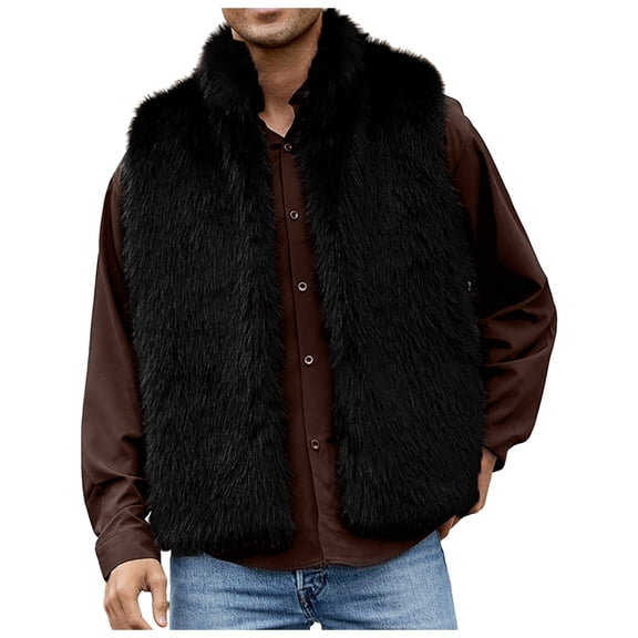 Fgnfyis Winter Coats for Men Standing Collar Imitation Long Coat Trench Coat Mens Coat Black M