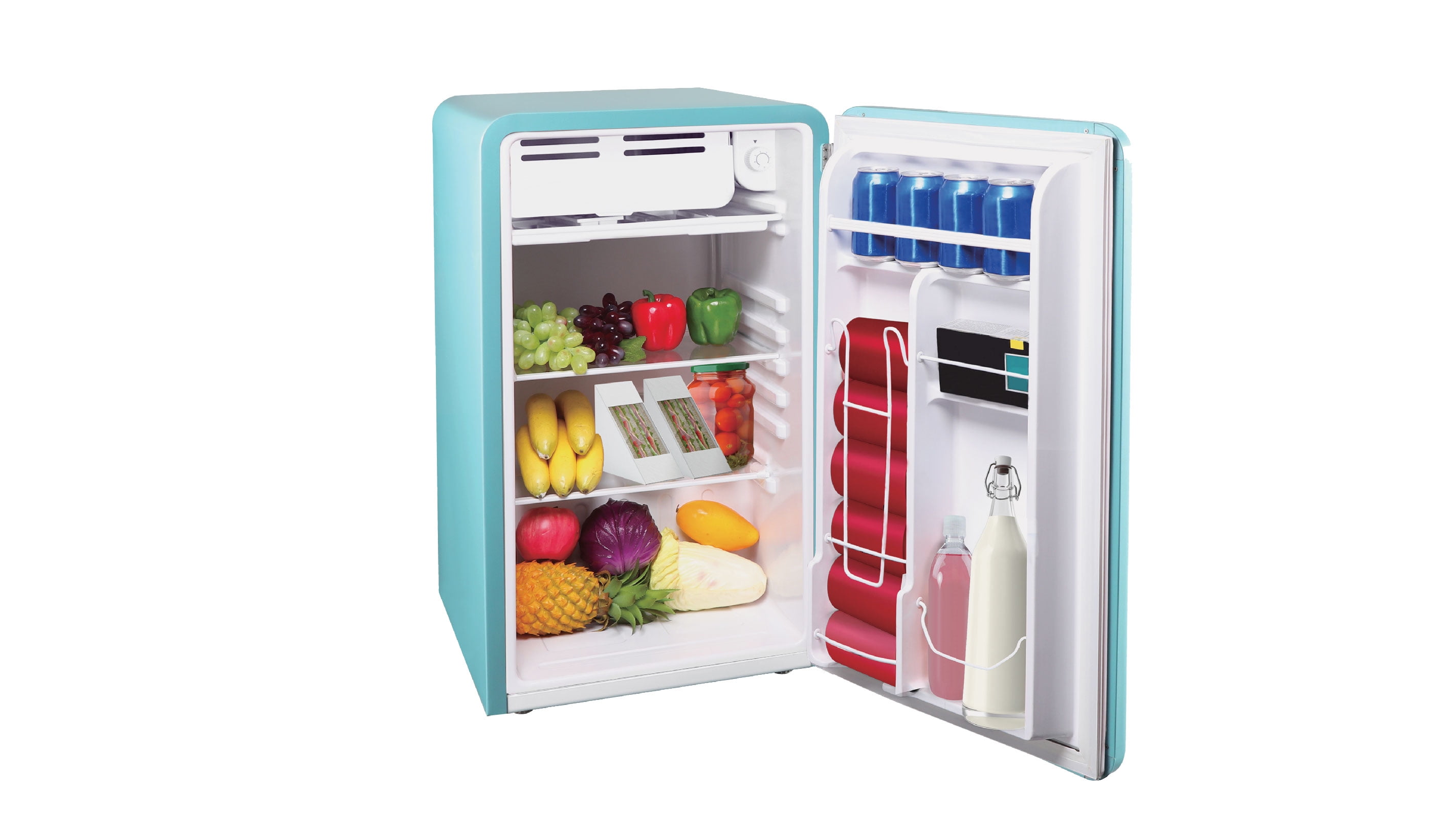 Frigidaire 3.2 Cu. ft. Retro Refrigerator, Mini Fridge with Freezer for Apartment, Dorm, Office, Bedroom, Blue